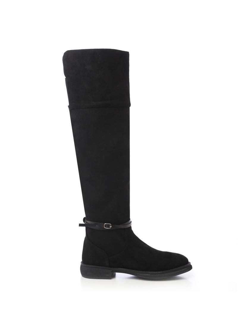Mr.joe Suede Black Boots For Women  - Image 1