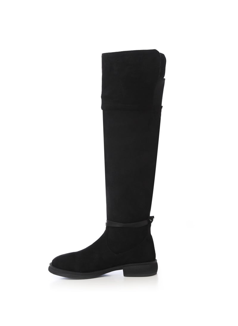 Mr.joe Suede Black Boots For Women  - Image 2