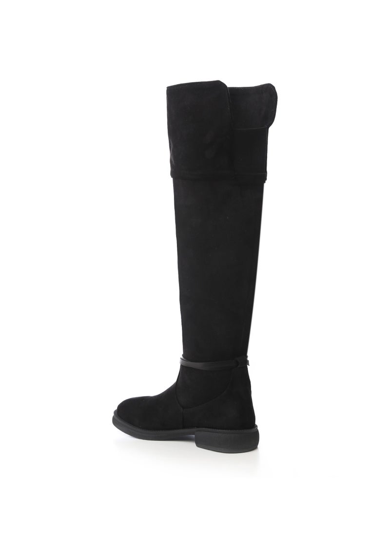 Mr.joe Suede Black Boots For Women  - Image 4