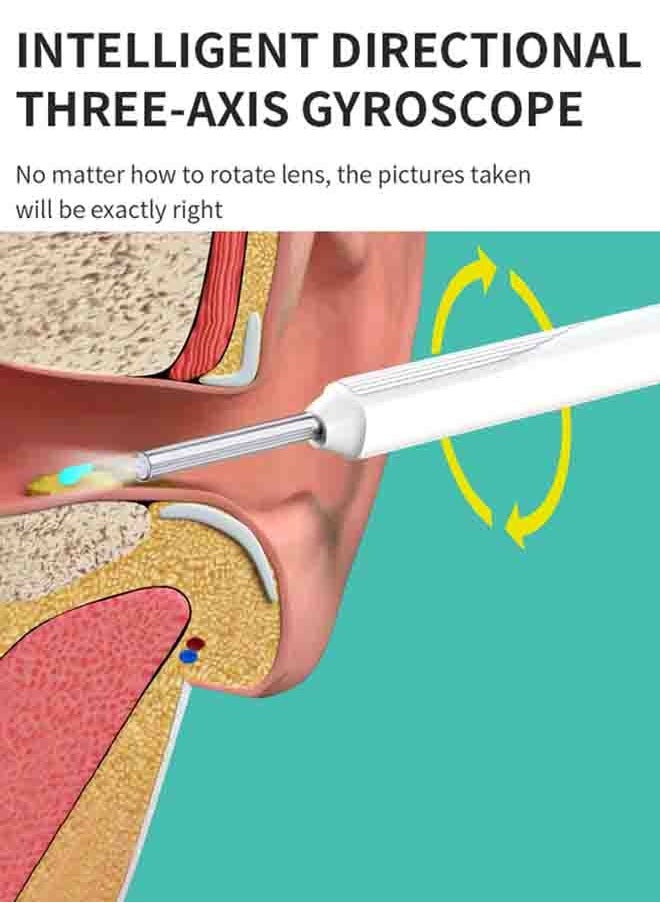 Generic Ear Wax Removal Kit with Camera & IPX5 Waterproof Lens - Smart Wireless Ear Cleaner for Adults/Kids, Visible Ear Wax Remover for iOS & Android  - Image 5