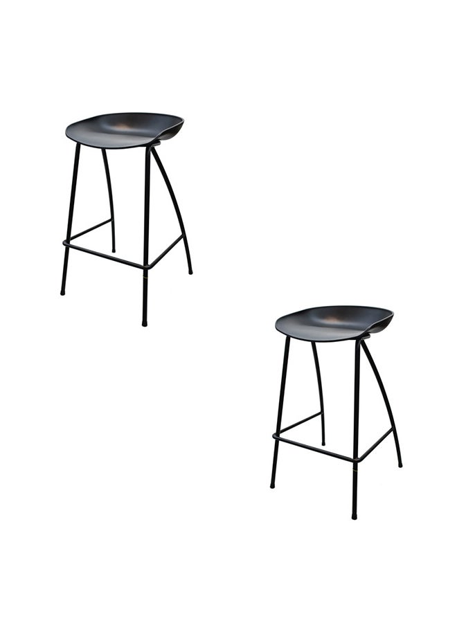 JILPHAR FURNITURE Jilphar Counter Height Bar Stool 1026A - Black Set of 2 pcs