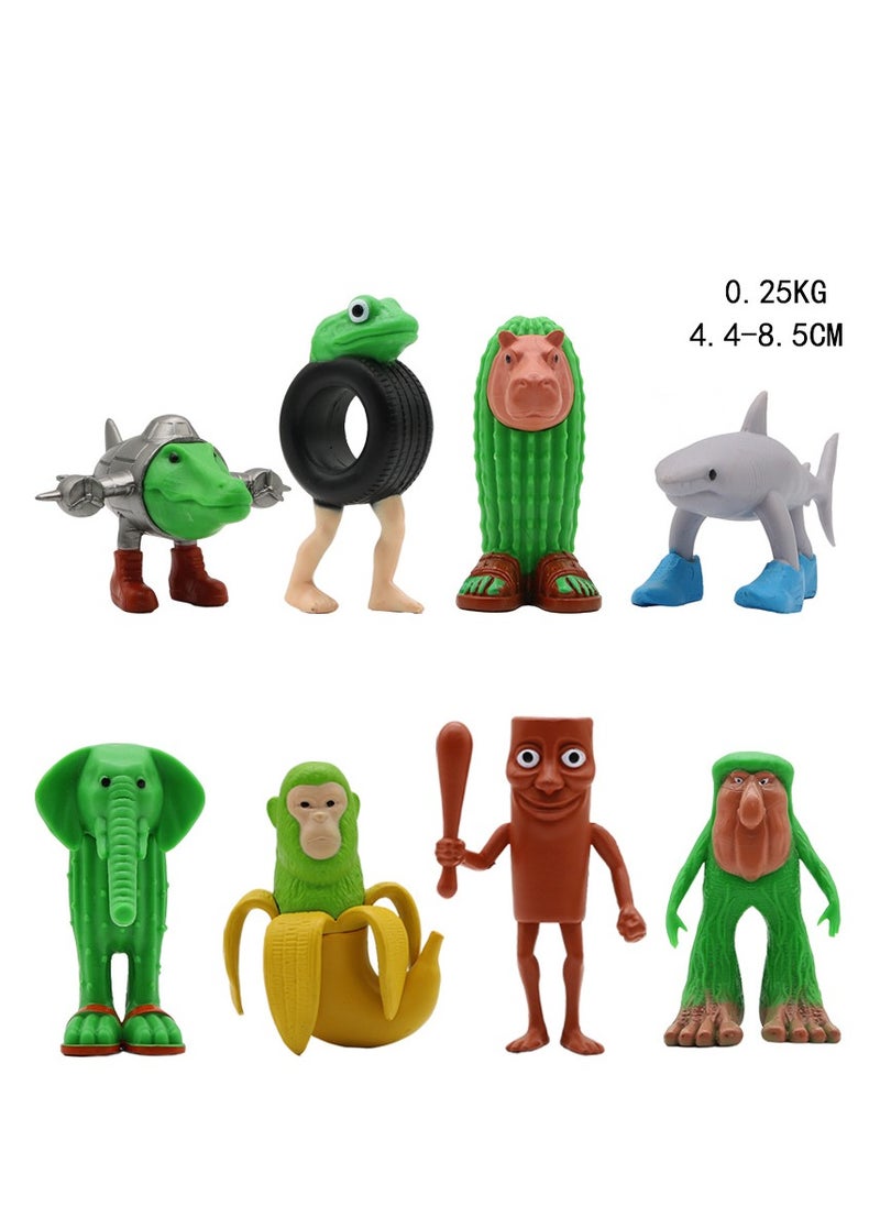 Y&D 8 pcs  TungTungSahur Figure Toys For Fans  Series Figures Model Birthday Cake Toppers  - Image 1