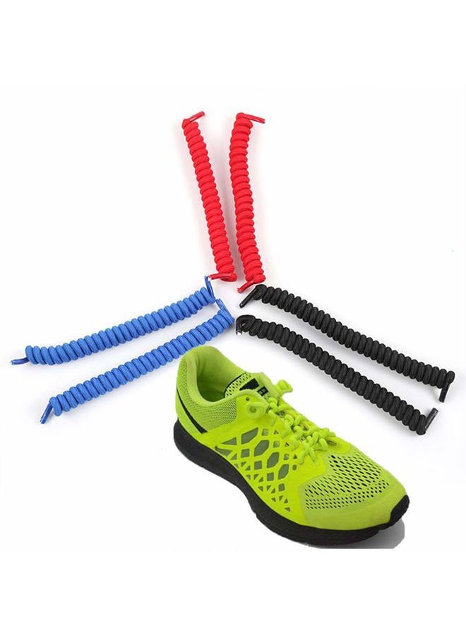 Pveath 10 Pairs Curly No Tie Shoelaces Anti-fall Elastic Spring Shoe Laces No Tie Trainer Kids Shoe Laces Colours for Childs and Adults Suitable in Sports Flat Shoelace 10 Colors - Image 2