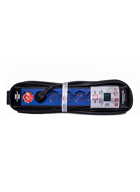 Extension Socket 6way Blue