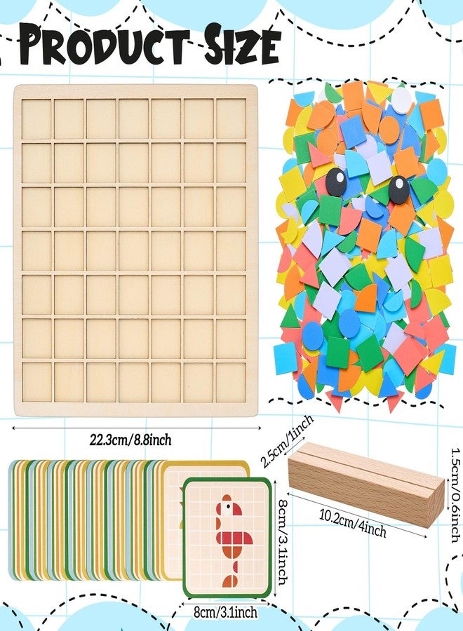 Soulchen 130 Pcs Wooden Matching, Puzzle Block Dementia Activities for Seniors, Colorful Geometric Shape Puzzle Tiles for Alzheimer Elderly, Cognitive Brain Training, Occupational Gift - Image 4