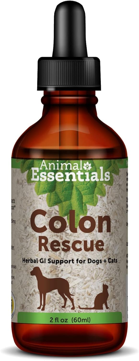 Animal Essentials Colon Rescue- Herbal Formula for Dogs & Cats, Healthy Gastrointestinal Tract, Sweet Taste, 100% Organic Human Grade Herbs, Veterinarian Recommended Animal Wellness Tonic - 2 Fl Oz - Image 1