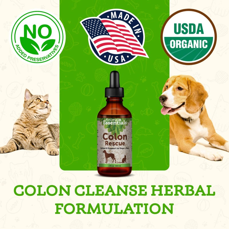 Animal Essentials Colon Rescue- Herbal Formula for Dogs & Cats, Healthy Gastrointestinal Tract, Sweet Taste, 100% Organic Human Grade Herbs, Veterinarian Recommended Animal Wellness Tonic - 2 Fl Oz - Image 5