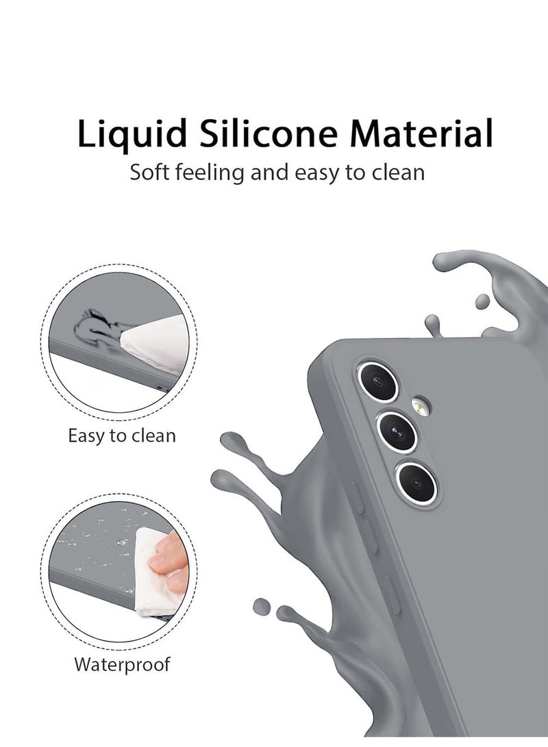 Wtech Samsung Galaxy A57 5G 2025 Soft Liquid Silicone Case Cover (MCRPSN) - Grey - Image 3