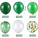 Hsei 60 Pieces 12 Inch Green and White Balloons Green Marble Confetti Agate Balloons for Summer Hawaiian Jungle Animal Baby Shower Wedding Office Birthday Party Decoration Supplies - Image 2