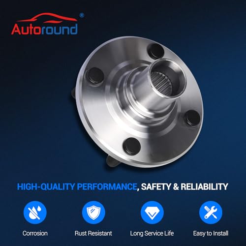 Autoround 518507 Front Wheel Bearing and Hub Assembly Fit for Chevy Prizm 1998-2002, Geo Prizm 1993-1997, Toyota Corolla 1988-2002, 4-Lug Non-ABS - Image 5