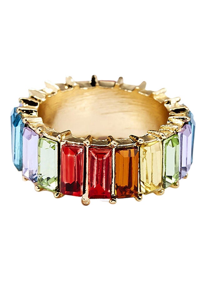 NIBEMINENT Rectangular Stone Studded Ring - Image 1