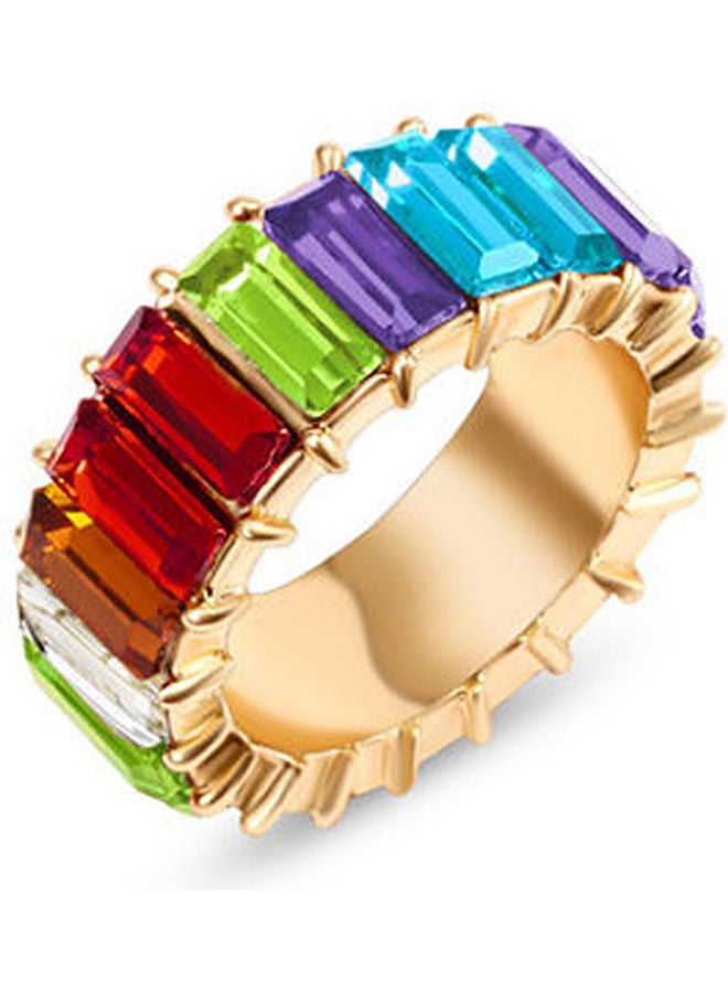 NIBEMINENT Rectangular Stone Studded Ring - Image 4