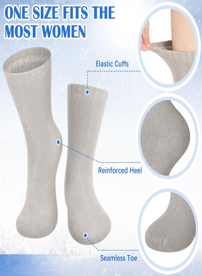 Breathffy جوارب Breathffy الحرارية النسائية، 6 أزواج، دافئة، مبطنة بفرو سميك للغاية، ماصة للرطوبة، مناسبة للطقس البارد، للمشي لمسافات طويلة، الجري، والعمل - Image 2