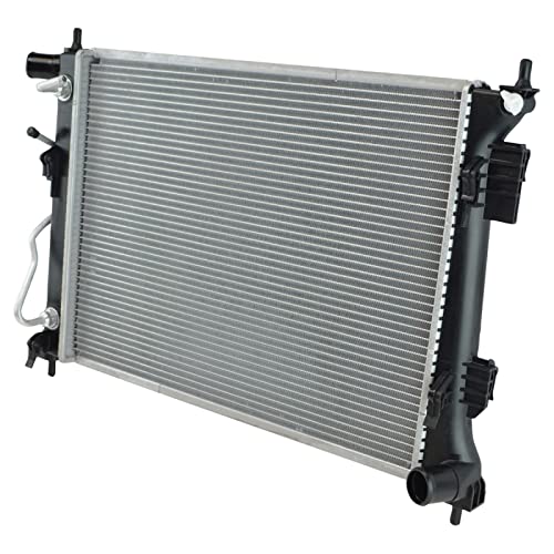 TRQ Radiator Assembly Aluminum Core Compatible with 12-17 Hyundai Accent 12-15 Veloster Kia Rio CU13252 CU13253 HY3010174 - Image 3