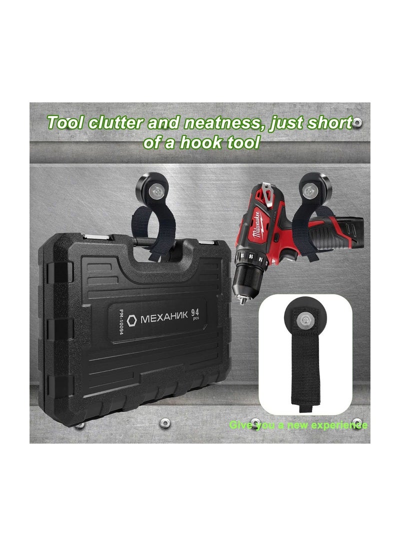 Strong Magnetic Hooks, 4 Pcs 50 Pounds, Duty With Rubber Coating, Convenient for Hanging and Organizing, Tool Organization Garage, Garden, House, Ropes, Hanging, Indoor Outdoor