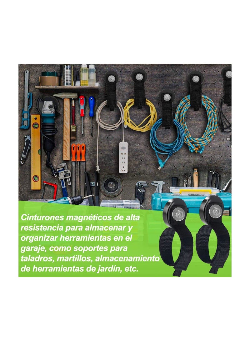 Strong Magnetic Hooks, 4 Pcs 50 Pounds, Duty With Rubber Coating, Convenient for Hanging and Organizing, Tool Organization Garage, Garden, House, Ropes, Hanging, Indoor Outdoor