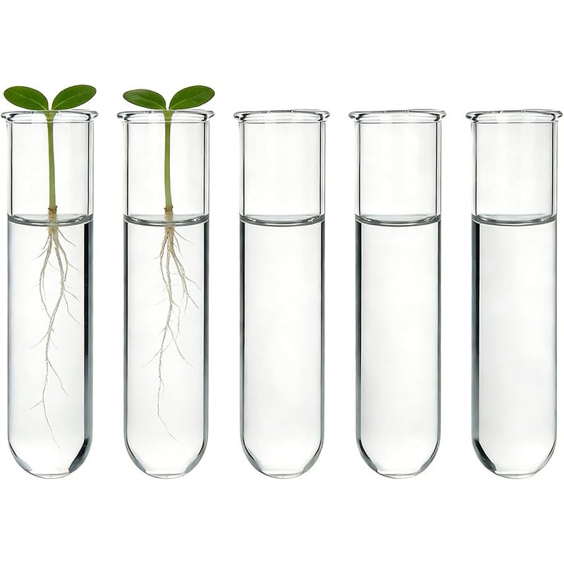 YIBOT 5-Pack Plant Propagation Tubes Compatible with 3-Tier Wall Mounted Plant Glass Containers, Mini Test Tubes for Hydroponic Plants Cutting Home Garden Office Decorative Plants. - Image 4