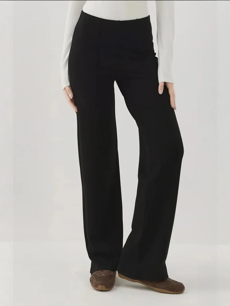 HICCUP Elasitc High Waist Wide Leg Pants Busem Collection