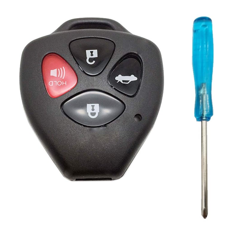 Arruweer Upgraded Replacement Key Fob Cover Shell Fit for Toyota 2008-2013 Avalon / 2007-2011 Camry / 2008-2012 Corolla / 2009-2014 Venza Keyless Entry Remote Car Key Case with Screwdriver (1) - Image 2