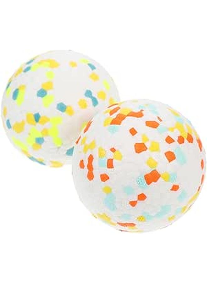 2 Pcs Interactive Dog Balls High Bounce Chew Toys for Puppies Orange Blue - Image 1