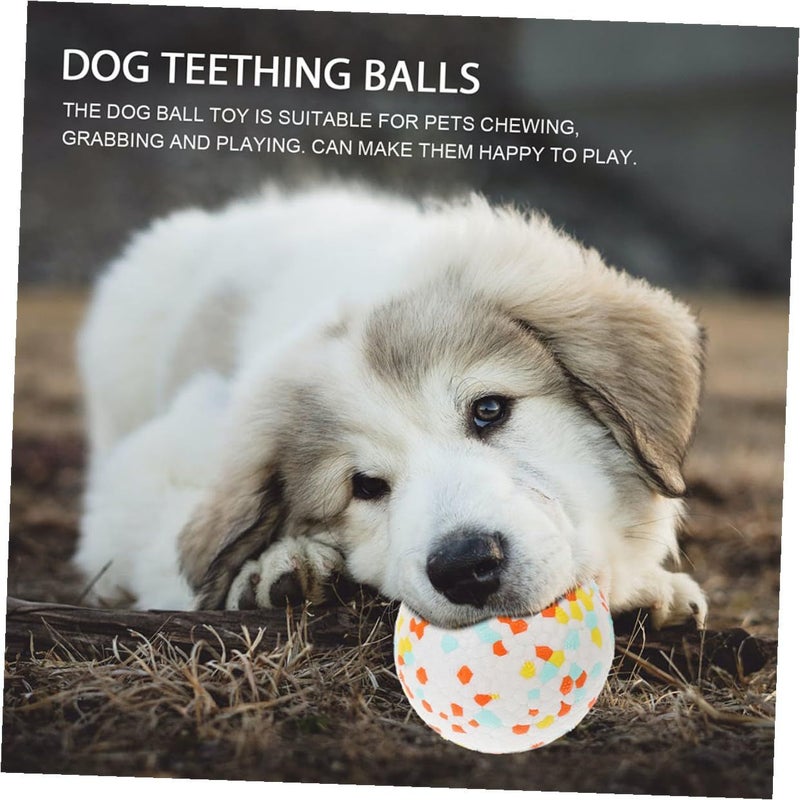 2 Pcs Interactive Dog Balls High Bounce Chew Toys for Puppies Orange Blue - Image 5