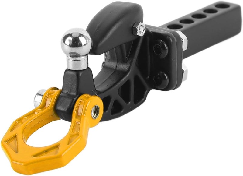 SUNGOOYUE RC Trailer Hitch Tow Hook, Aluminum Metal Hitch for SCX10 RC Crawler Accessories, with High Strength for Trailer Attachments (Yellow) - Image 2