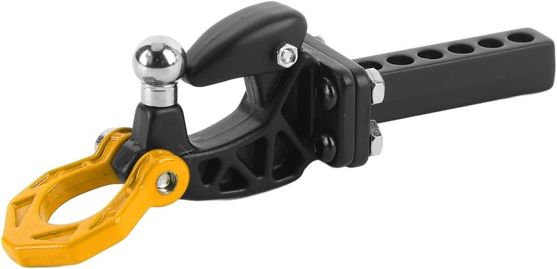 SUNGOOYUE RC Trailer Hitch Tow Hook, Aluminum Metal Hitch for SCX10 RC Crawler Accessories, with High Strength for Trailer Attachments (Yellow) - Image 4