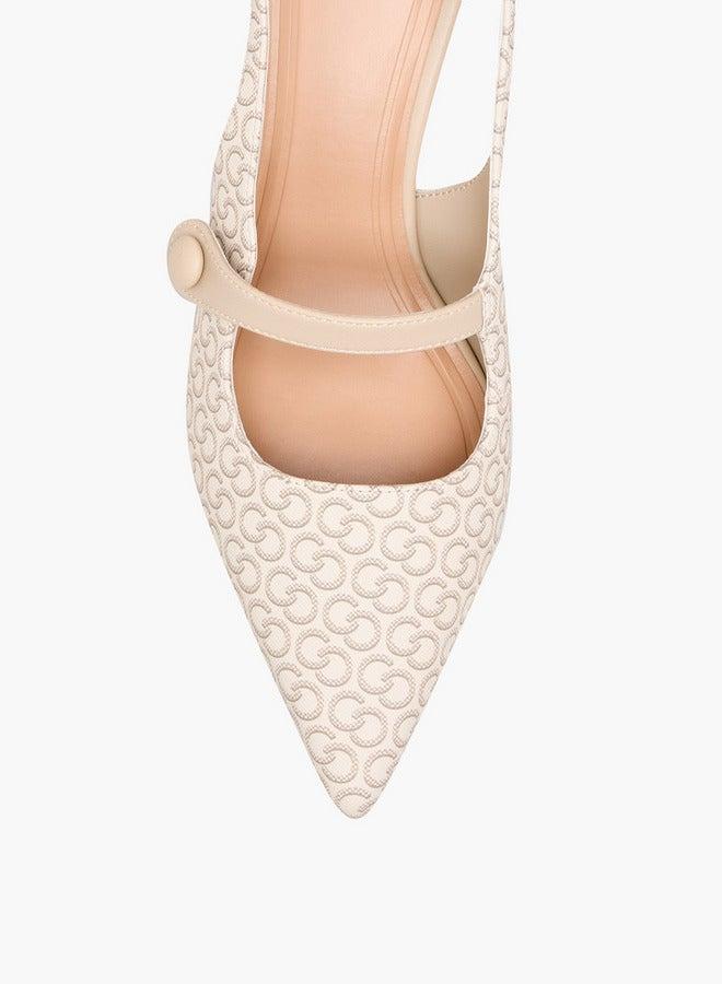 سيليست أحذية نسائية بنقشة شعار وحزام بإبزيم - Image 4