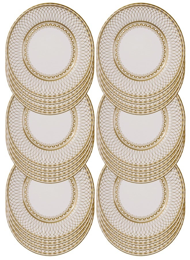 Talking Tables أطباق ورقية كبيرة ذهبية قابلة للتصرف من توكينغ تيبلز 24 × - تصميم أنيق وجميل قوي ومتين، أطباق قابلة لإعادة التدوير لعيد الميلاد، حفلة عيد الميلاد، حفلات الزفاف، الذكرى السنوية 10.6’ - Image 1