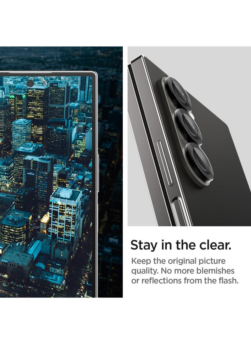 Spigen - GLAStR EZ-Fit Optik PRO Samsung Galaxy Z Fold 6 Camera Lens Protector [2 PACK] - Black - Image 1