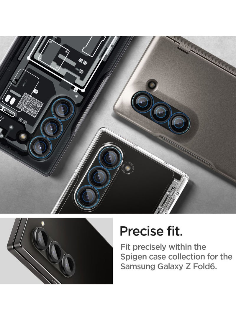 Spigen - GLAStR EZ-Fit Optik PRO Samsung Galaxy Z Fold 6 Camera Lens Protector [2 PACK] - Black - Image 1