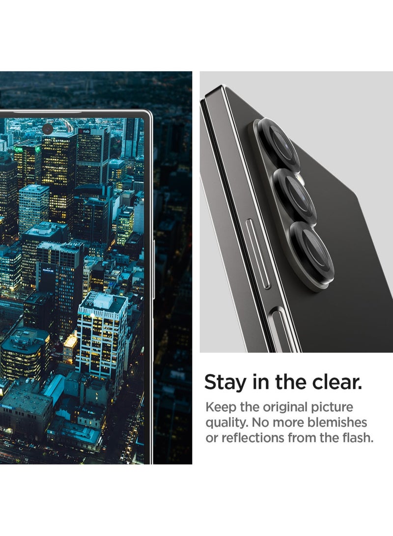 Spigen GLAStR EZ-Fit Optik PRO Samsung Galaxy Z Fold 6 Camera Lens Protector [2 PACK] - Black - Image 4