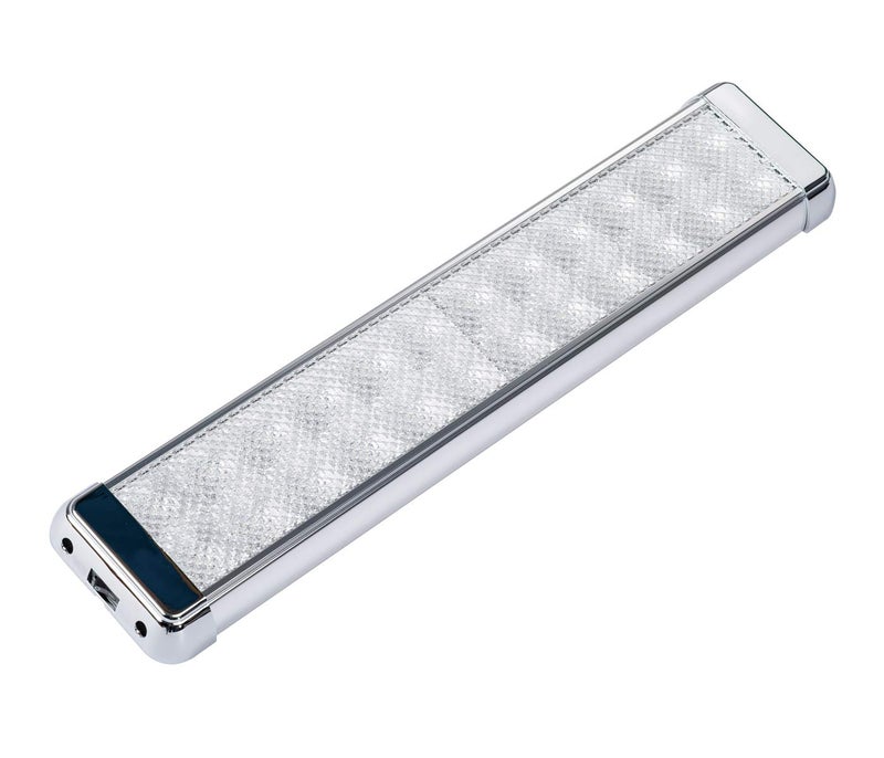 Lightronic مصباح داخلي LED من لايتترونيك 18.2 بوصة، إخراج ضوء عالي وسحب تيار منخفض، 6000K ضوء أبيض بارد شعاع واسع، 12V/24V DC، مفتاح تشغيل/إيقاف، هيكل من الألمنيوم للمركبات الترفيهية والمركبات العامة، عبوة واحدة - Image 1
