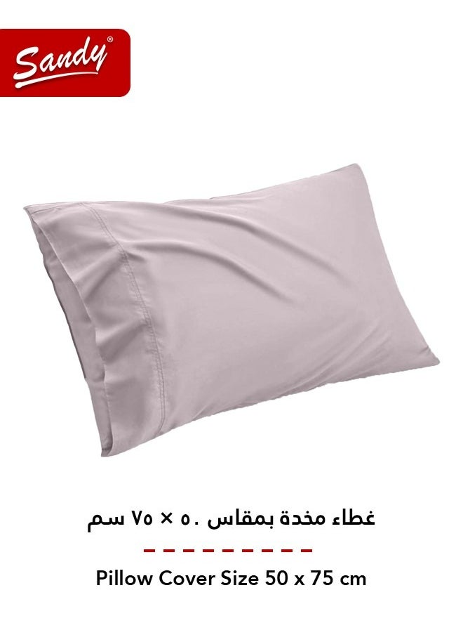 ساندي طقم شرشف سرير ساندي فاخر بجودة الفنادق مع غطاء وسادة، طقم من قطعتين، شديد النعومة وجيد التهوية وبارد, مقاس مفرد ونص 243 × 167 سم, رصاصي فاتح  - Image 4