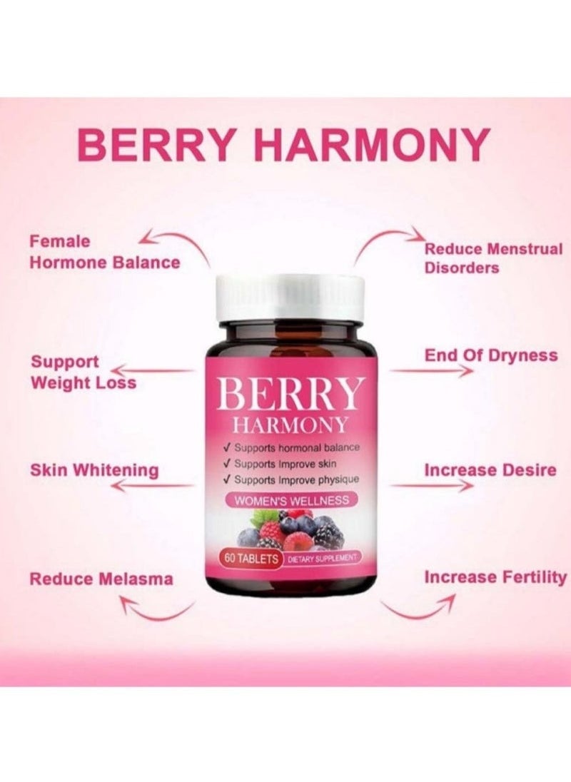 BERRY - Women Wellness Supplement ,Balances Female Hormones, 60 Tablets - Image 1