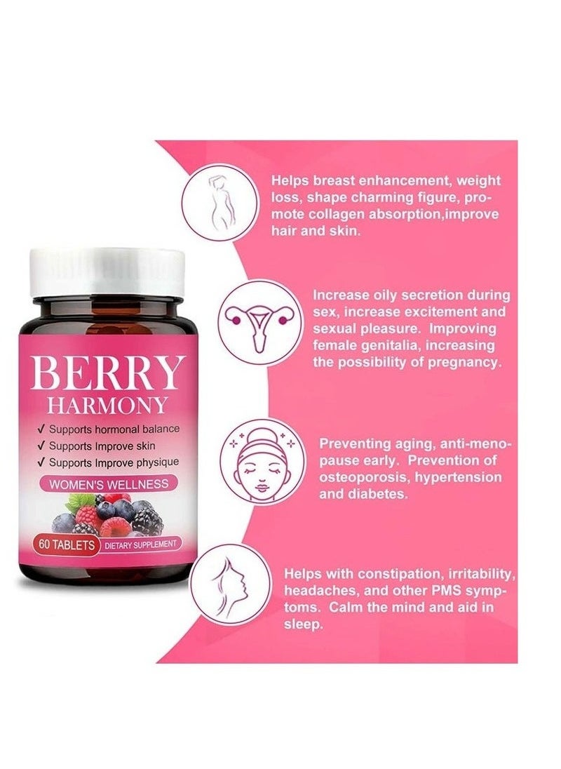 BERRY - Women Wellness Supplement ,Balances Female Hormones, 60 Tablets - Image 1