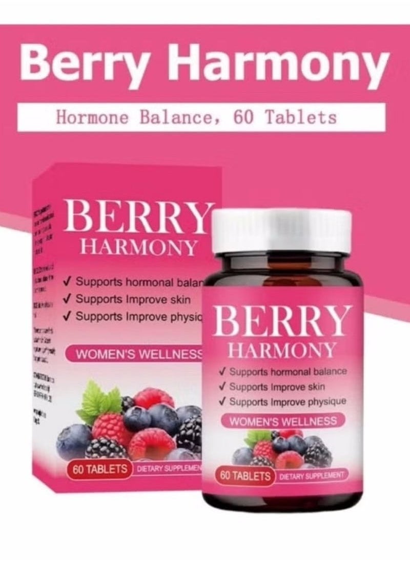BERRY - Women Wellness Supplement ,Balances Female Hormones, 60 Tablets - Image 1