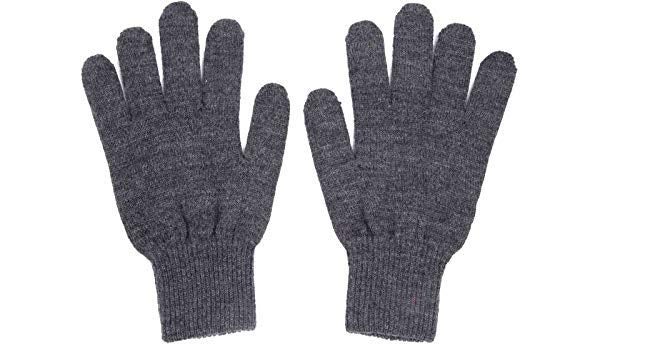 MAGIC Baby Girl's|Baby Boy's kid's Combo of School Winter Woolen Cap/Skull Cap and Gloves Set Soft Knit for Winter (Grey)-(Pack of 02) - Image 3