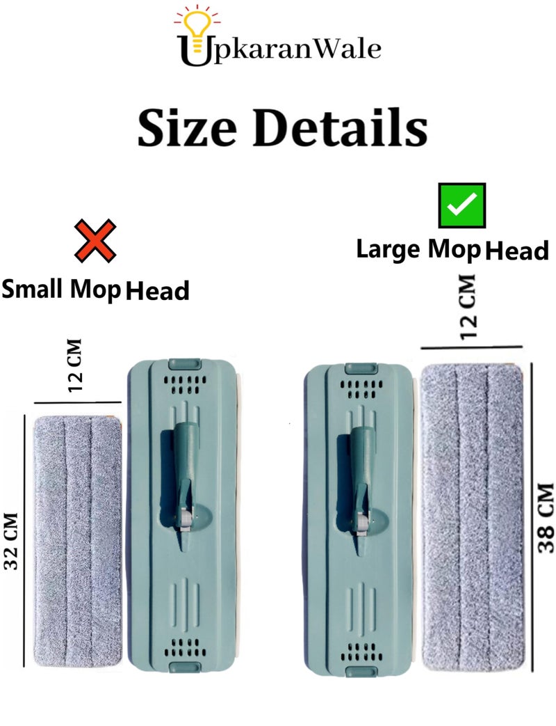 Upkaranwale Plastic Flat mop Head for Large Bucket Mop Accessory (38 CM X 12 CM) (Blue) - Image 2