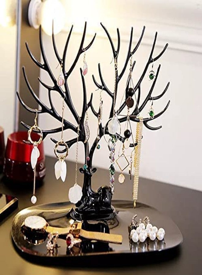 Cospex Elevate Your Vanity Decorative Deer Tree Shaped Jewelry Organizer Stand A Stylish and Functional Jewellery Display Holder for Earrings and Neckls, Perfect for Dressing Table Jewelry Storage. - Image 5