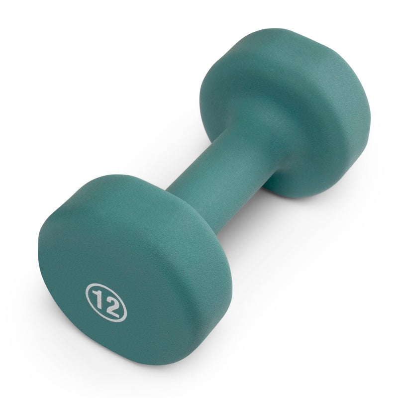 Marcy Neoprene Dumbbell, Single Piece, 12-lb, Sage Green - Image 1