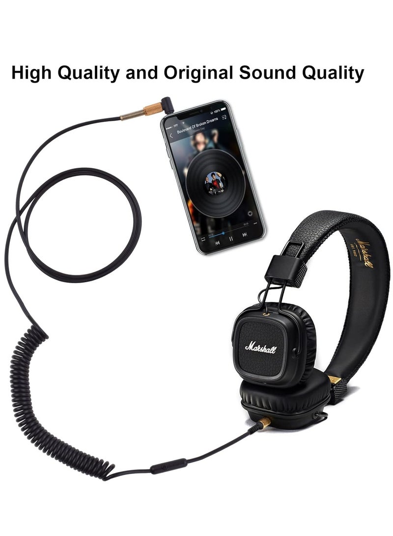 Major 3 Cable with Microphone Replacement for Marshall Major 2 Major 3 Major 4 Monitor II Mid A.N.C Headphones (3.5mm Plug, 4Ft Extended to 8.2Ft) - Image 4