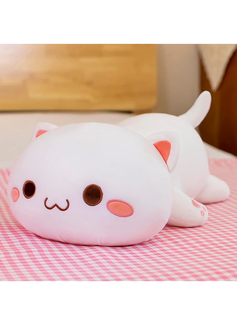 FUYU FUYU Cat Stuffed Animals, Soft Cat Plush Pillow Kawaii Kitten Stuffed Animal Toy Gifts for Kids Boys Girls Room Decor (White Round Eyes,15in/37cm)  - Image 4