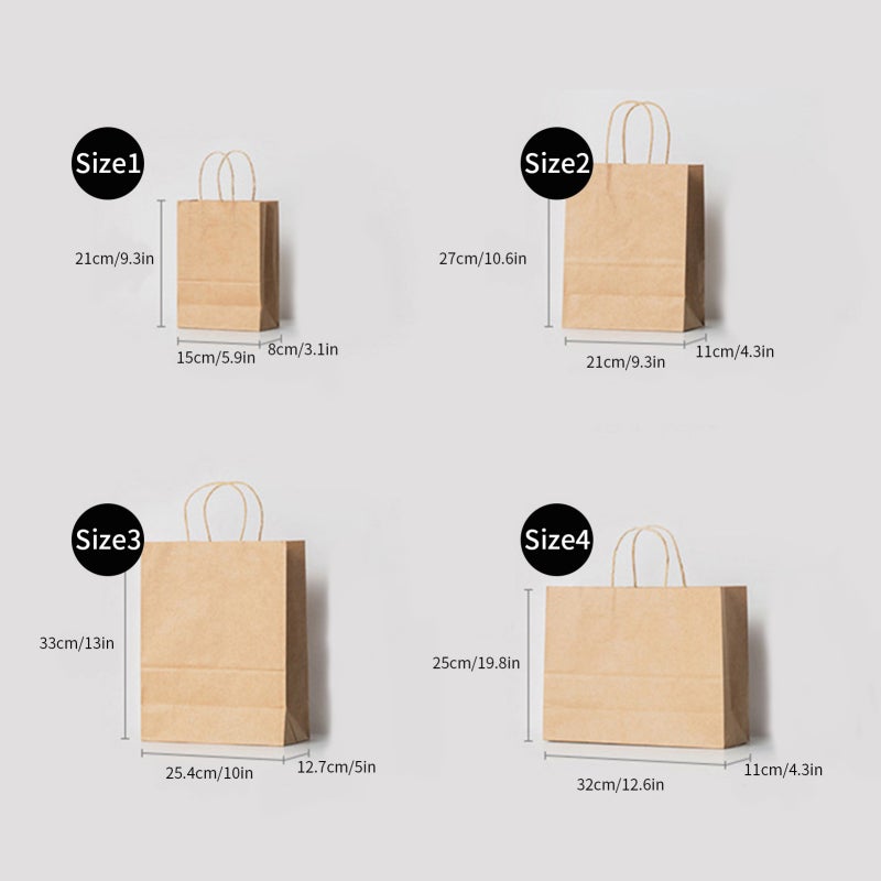 Kraft Paper Bags 10Pcs Khaki CA-1 Size: Premium Russian Long Fiber Material - Recyclable Blank Surface for Diy, Shopping, Gift, Wedding Party Celebrations - Image 2