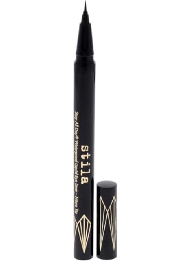 Stila Stay All Day Waterproof Liquid Eye Liner Micro Tip Intense Black 0016 Oz Eyeliner - Image 1