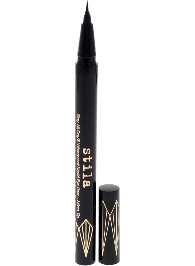 Stila Stay All Day Waterproof Liquid Eye Liner Micro Tip Intense Black 0016 Oz Eyeliner - Image 2