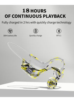 General Tuya bone conduction wireless Bluetooth headset card plug-in digital display ear-hook wireless headset  - Image 2