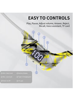 General Tuya bone conduction wireless Bluetooth headset card plug-in digital display ear-hook wireless headset  - Image 3