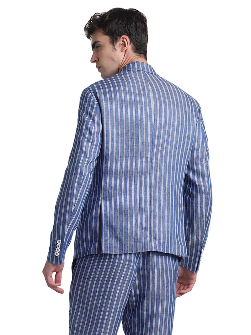 Jack & Jones Mens Blue Slim Fit Single Breasted Blazer - Image 4