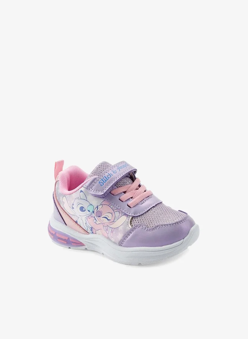 Disney Disney Girls Stitch and Angel Print Light-Up Ankle Sneakers